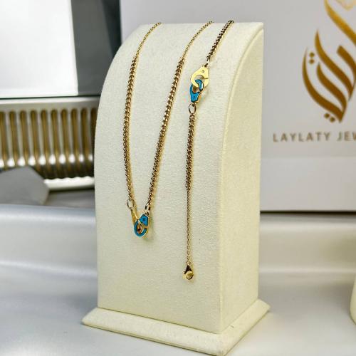 عقد وانسيال ذهب عيار18