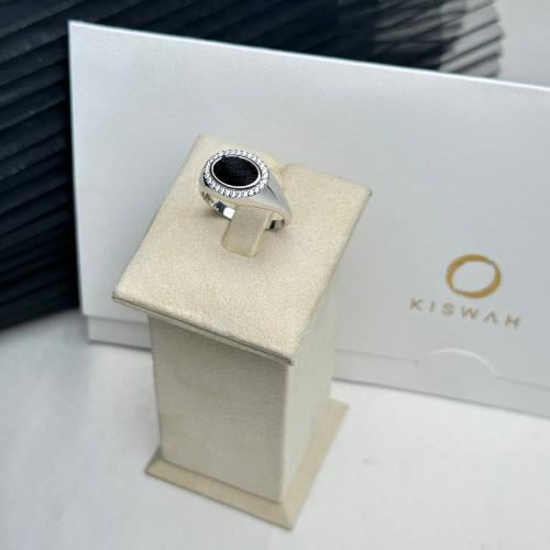 خاتم كسوة الكعبه المشرفه صغير فضة عيار925 رجالي