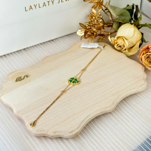 اساور زهرة الشامروك ذهب عيار18 بوزن 3.45 جم تقريبا