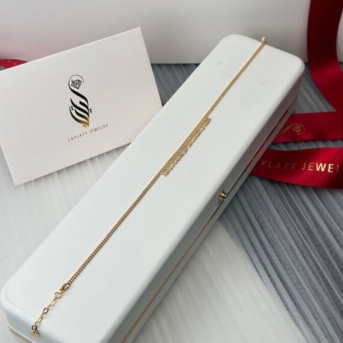 خلخال ذهب عيار21 بوزن 3.47 جم تقريبا