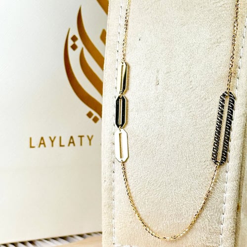 عقد طويل ذهب عيار18 بوزن 10.23 جم تقريبا