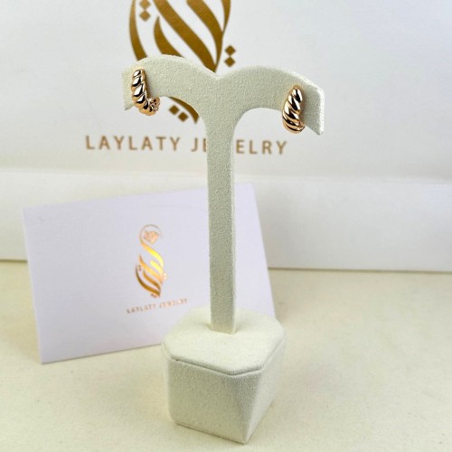 حلق امواج ذهب عيار21