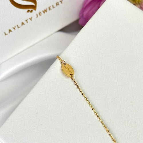 عقد يوليو زهرة اللوتس ذهب عيار21