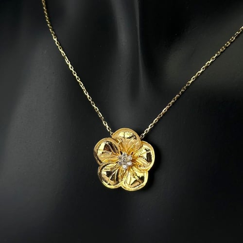 عقد مايو زهرة الزعرور ذهب عيار21