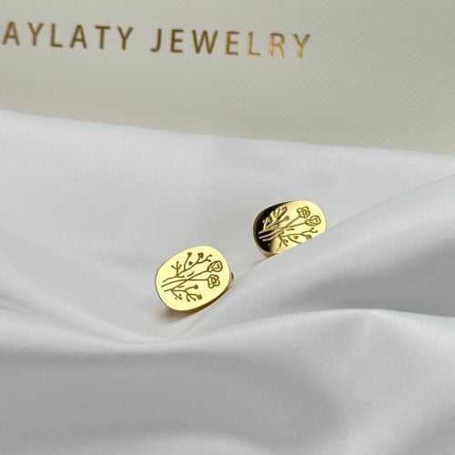 اقراط الزهرة البرية ذهب عيار21