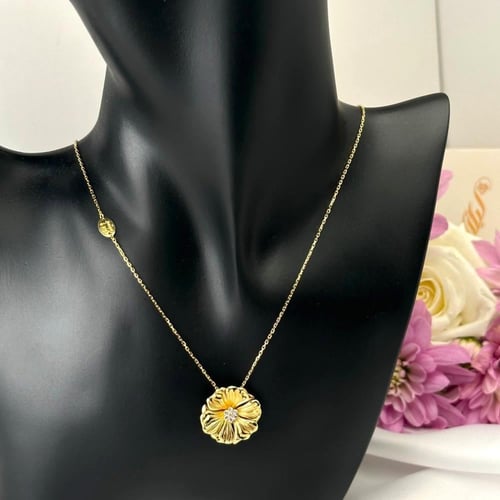 عقد سبتمبر زهرة نجمة الصباح ذهب عيار21