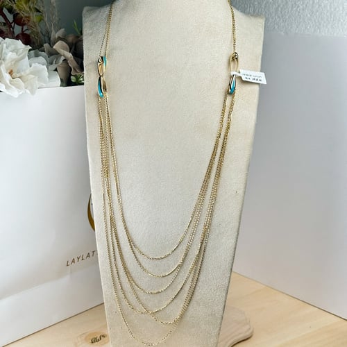 عقد طويل ذهب عيار18 بوزن 27.47 جم تقريبا