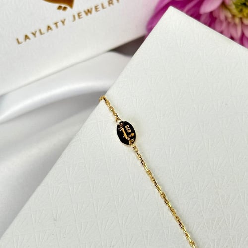 عقد اغسطس زهرة الزنبق ذهب عيار21