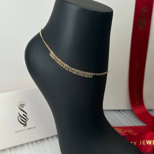 خلخال ذهب عيار21 بوزن 3.47 جم تقريبا