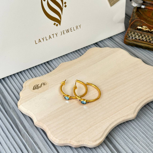 اقراط بوسني ذهب عيار21 بوزن 14.44 جم تقريبا