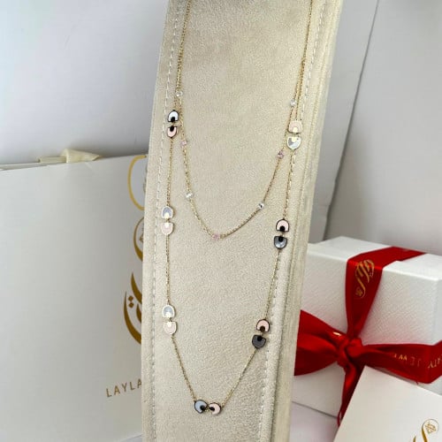 عقد طويل ذهب عيار18 بوزن 6.70 جم تقريبا