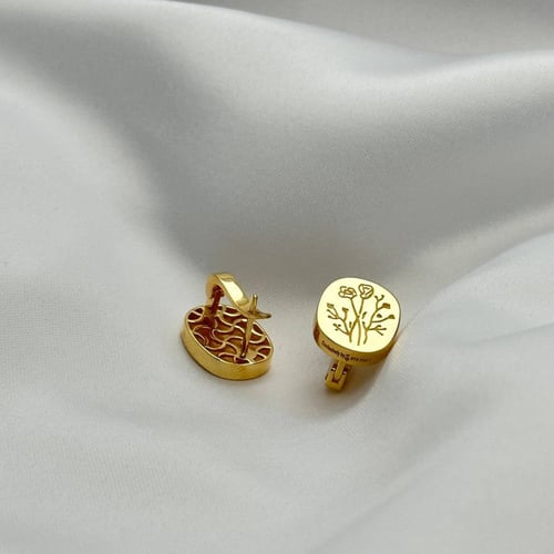 اقراط الزهرة البرية ذهب عيار21