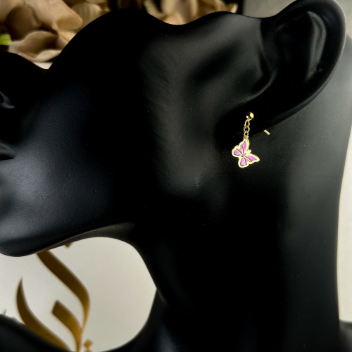 اقراط ذهب عيار18 بوزن 1.4 جم تقريبا