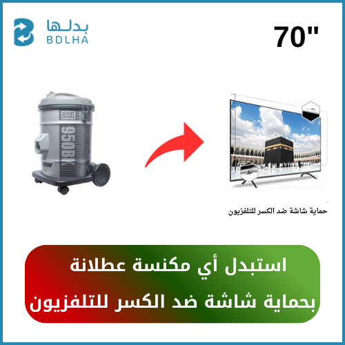 استبدال أي مكنسة عطلانة حماية شاشة ضد الكسر للتلفز...