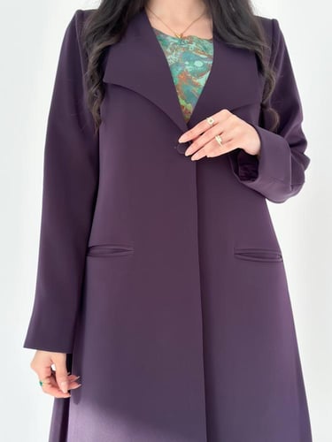 A M 064 عباية كريب أندونيسي بنفسجي