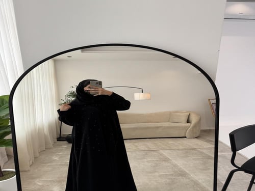 A 080 عباية شيفون اسود