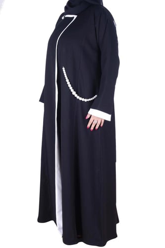 0113عباية كريب ملكي مزينة بالؤلؤ