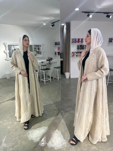 A M 042 عباية صيفية بيج