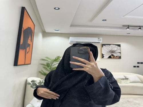 A 056 عباية صيفية كتان نص كلوش