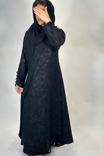 A 056 عباية صيفية كتان نص كلوش