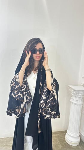 A 036 عباية صيفية بكم شيفون