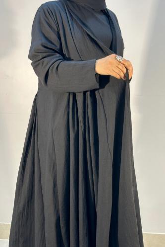 A 053 عباية صيفية كلوش اسود