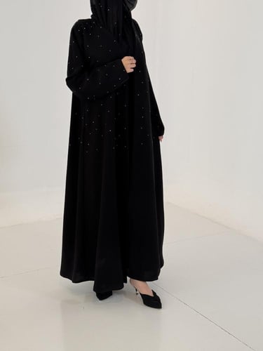 A 080 عباية شيفون اسود