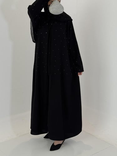 A 080 عباية شيفون اسود