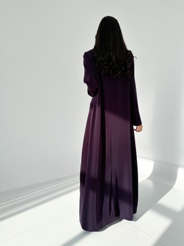 A M 064 عباية كريب أندونيسي بنفسجي