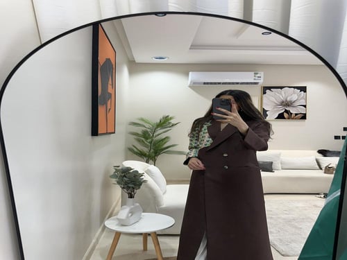 A M 058 عباية صيفية كريب نص كلوش