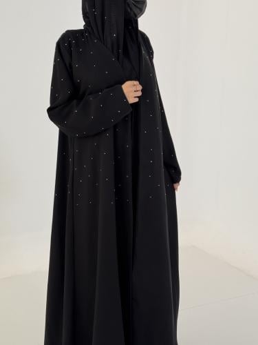 A 080 عباية شيفون اسود
