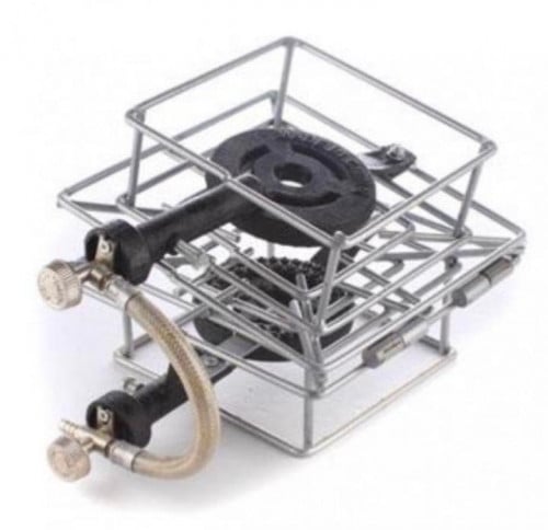 Foldable dual-burner gas stove