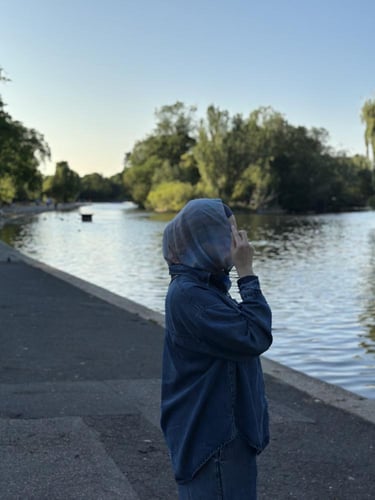 طرحه لف ( قطعتين) درجات الازرق