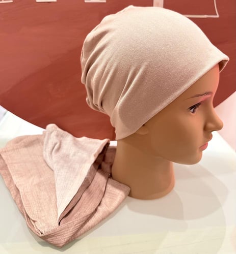 طرحه لف ( قطعتين) درجات البيج