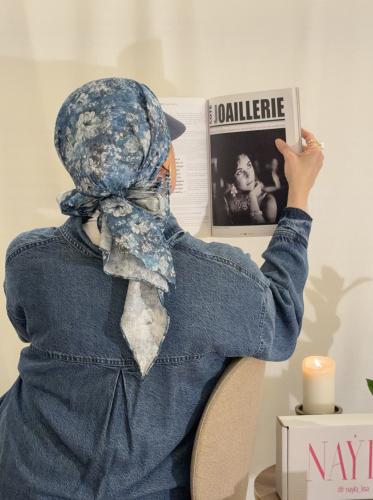 كاب مشجر و كحلي من الامام