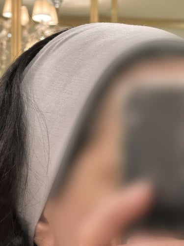 ربطة شعر قطن استرتش لون رمادي