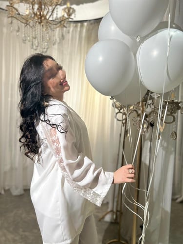 بدلة عروس ' ملكة ' ( بجامة + بدي )