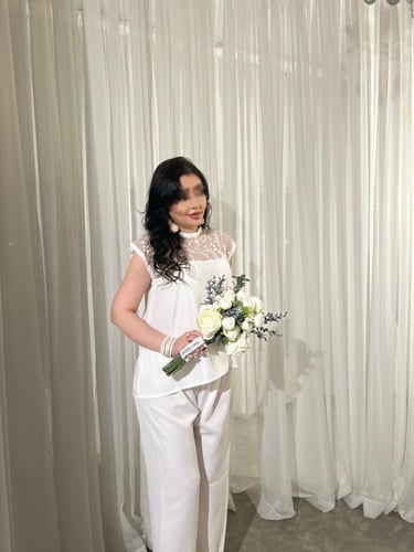 بدلة عروس ' ملكة ' ( بجامة + بدي )