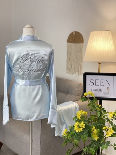 بجامة أكمام سادة ملون