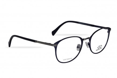 نظارة طبية دائرية من المعدن لون ازرق غامق كحلي رقم...