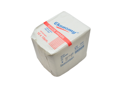 EKONOMY GAUZE SWAB 12PLY 10cmx10cm