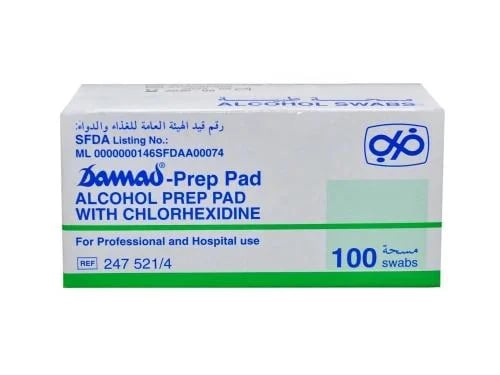 DAMAD-PREP PAD ALCOHOL SWABS WITH CHLORHEXIDINE