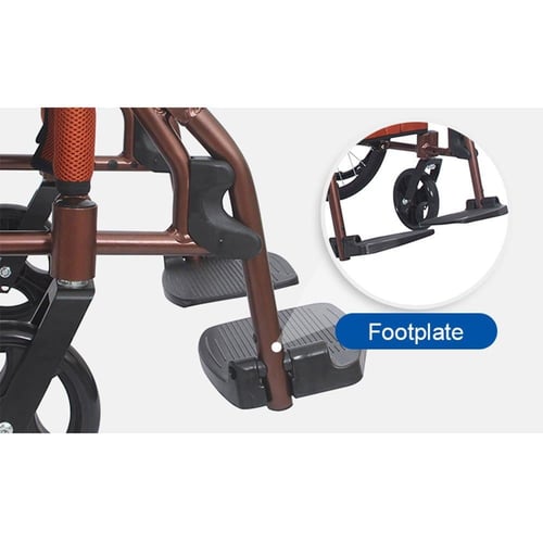 كرسي متحرك الومنيوم خفيف الوزن كفرات كبيرة