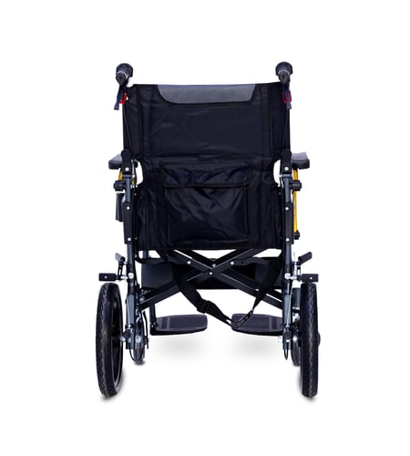 كرسي متحرك الومنيوم خفيف الوزن كفرات صغيرة