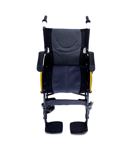 كرسي متحرك الومنيوم خفيف الوزن كفرات صغيرة