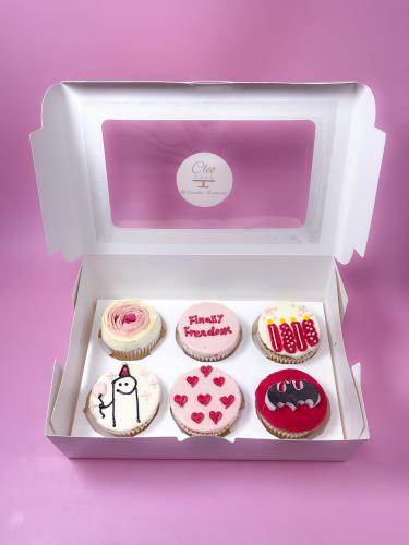 كب كيك وردي