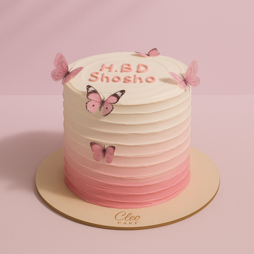 كيك تموج وردي