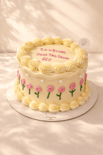 كيكة ورد روز