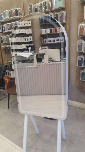 مرآة تصوير ذكية شكل بيضاوي بحجم 50 بوصة وشاشة لمس...