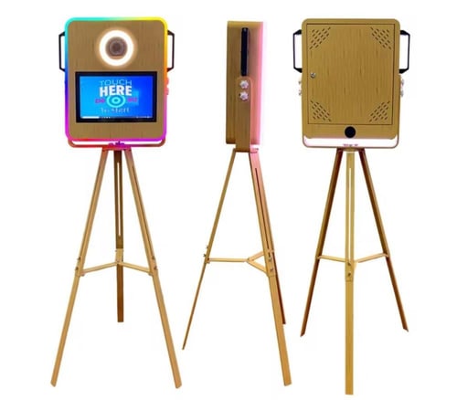 جهاز فوتوبوث بشاشة لمس بحجم 15.6 بوصة مع ستاند مست...